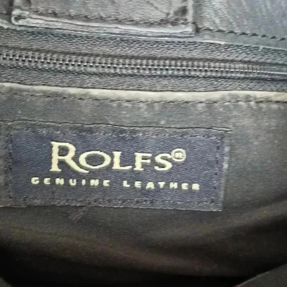 Rolf's Black leather shoulder bag with pockets - Picture 5 of 8